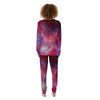 Nebula Red Galaxy Space Women's Pajamas-grizzshop