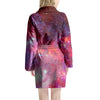 Nebula Red Galaxy Space Women's Robe-grizzshop