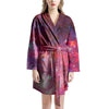 Nebula Red Galaxy Space Women's Robe-grizzshop