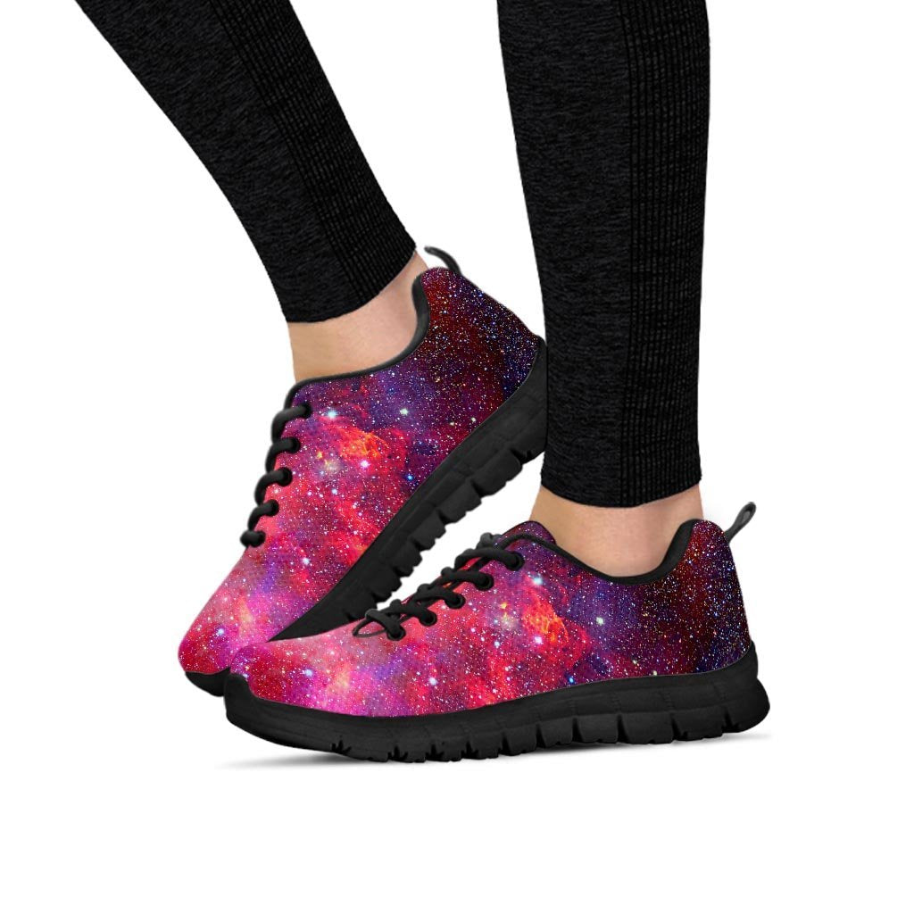 Nebula Red Galaxy Space Women's Sneakers-grizzshop