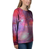 Nebula Red Galaxy Space Women's Sweatshirt-grizzshop