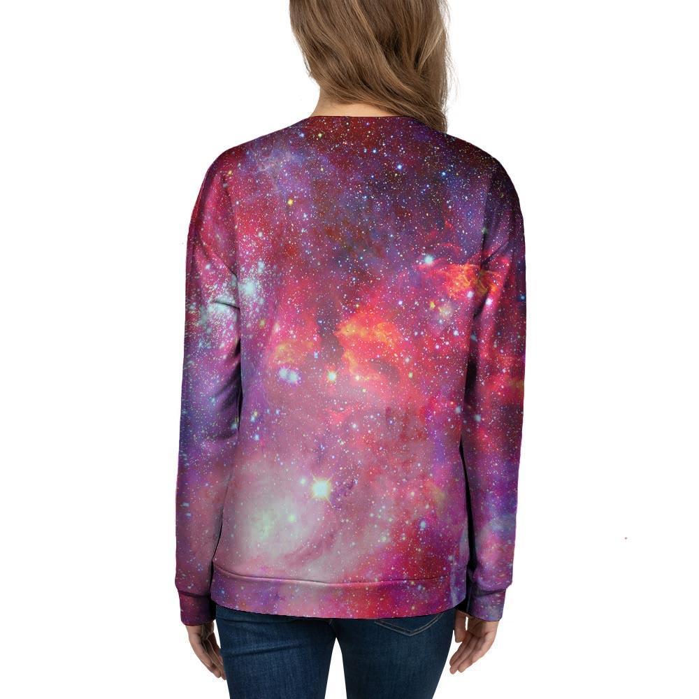 Nebula Red Galaxy Space Women's Sweatshirt-grizzshop