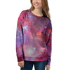 Nebula Red Galaxy Space Women's Sweatshirt-grizzshop