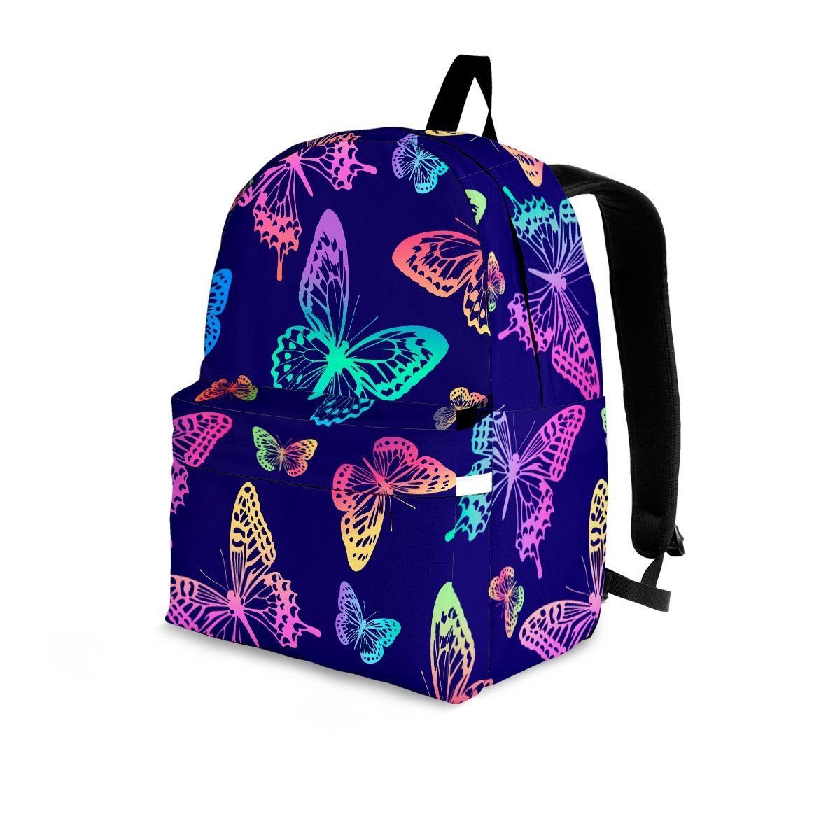 Neon Butterfly Print Backpack-grizzshop