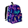 Neon Butterfly Print Backpack-grizzshop