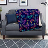 Neon Butterfly Print Blanket-grizzshop