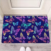 Neon Butterfly Print Door Mat-grizzshop