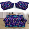 Neon Butterfly Print Loveseat Cover-grizzshop