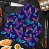 Neon Butterfly Print Men's Apron-grizzshop