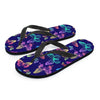 Neon Butterfly Print Men's Flip Flops-grizzshop