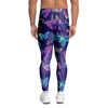 Neon Butterfly Print Men's Leggings-grizzshop