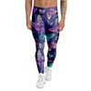 Neon Butterfly Print Men's Leggings-grizzshop