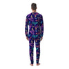 Neon Butterfly Print Men's Pajamas-grizzshop