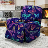 Neon Butterfly Print Recliner Cover-grizzshop