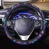 Neon Butterfly Print Steering Wheel Cover-grizzshop