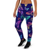 Neon Butterfly Print Women's Joggers-grizzshop