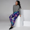 Neon Butterfly Print Women's Joggers-grizzshop