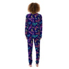 Neon Butterfly Print Women's Pajamas-grizzshop