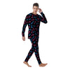 Neon Chess Pieces Print Pattern Men's Pajamas-grizzshop