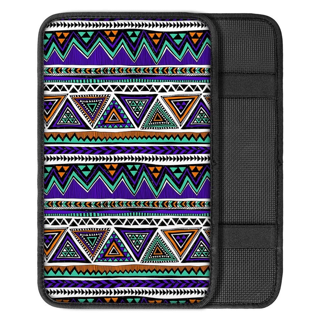 Neon Color Indian Aztec Doodle Car Console Cover-grizzshop