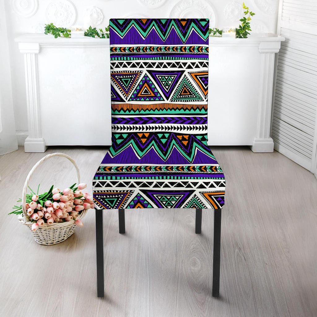 Neon Color Indian Aztec Doodle Chair Cover-grizzshop