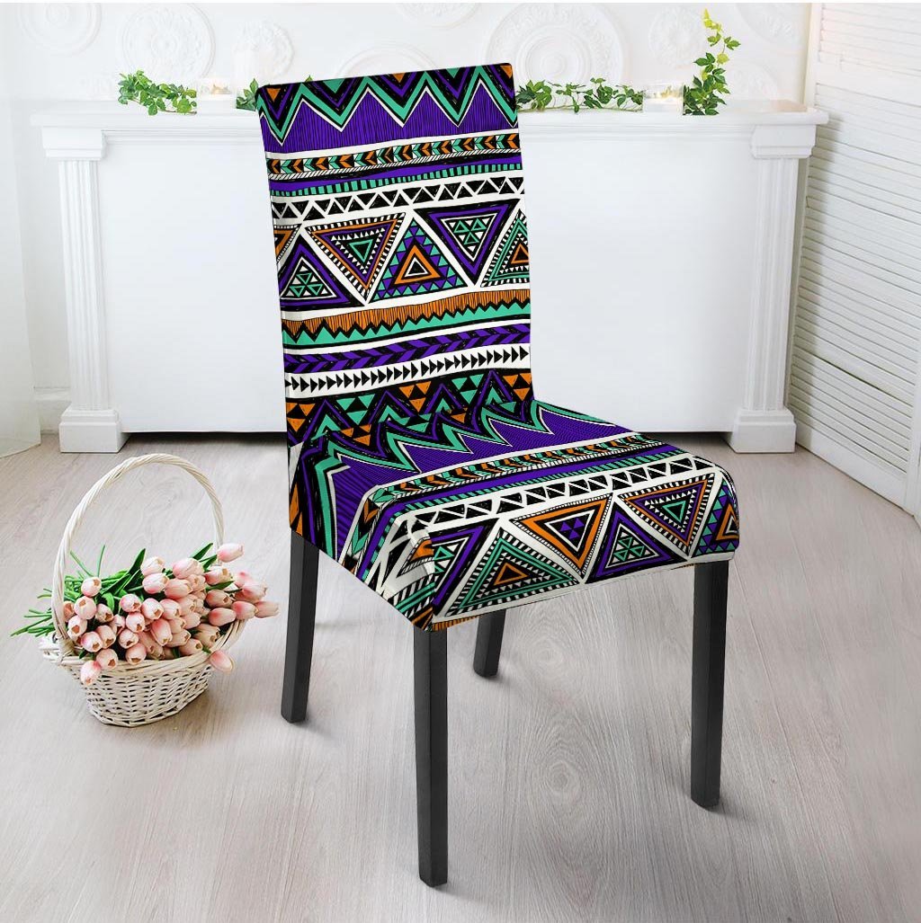 Neon Color Indian Aztec Doodle Chair Cover-grizzshop