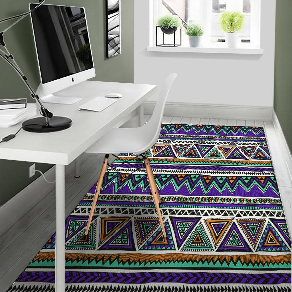 Neon Color Indian Aztec Doodle Floor Mat-grizzshop