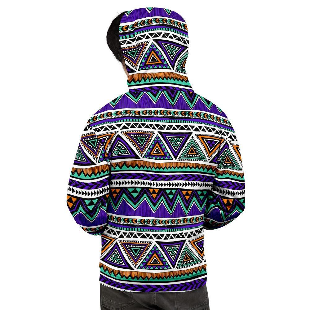 Neon Color Indian Aztec Doodle Men's Hoodie-grizzshop