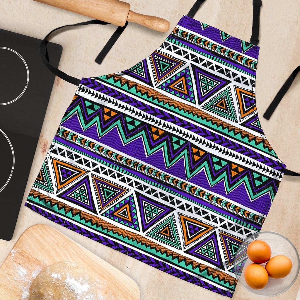 Neon Color Indian Aztec Doodle Women's Apron-grizzshop