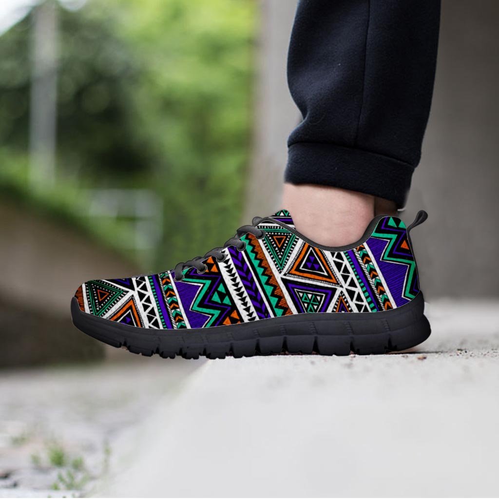 Neon Color Indian Aztec Doodle Women's Sneakers-grizzshop