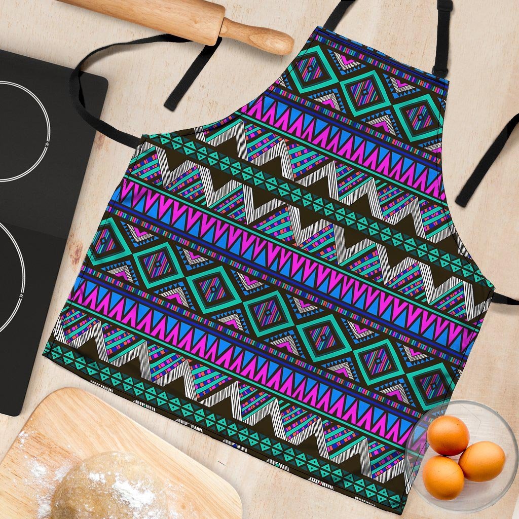 Neon Color Indian Aztec Trippy Women's Apron-grizzshop