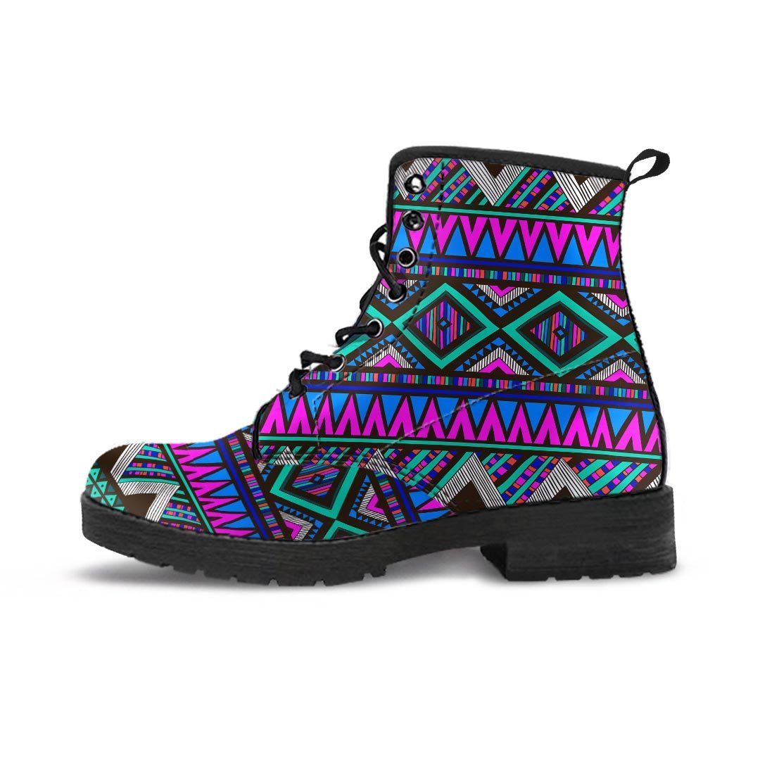 Neon Color Indian Aztec Trippy Women's Boots-grizzshop