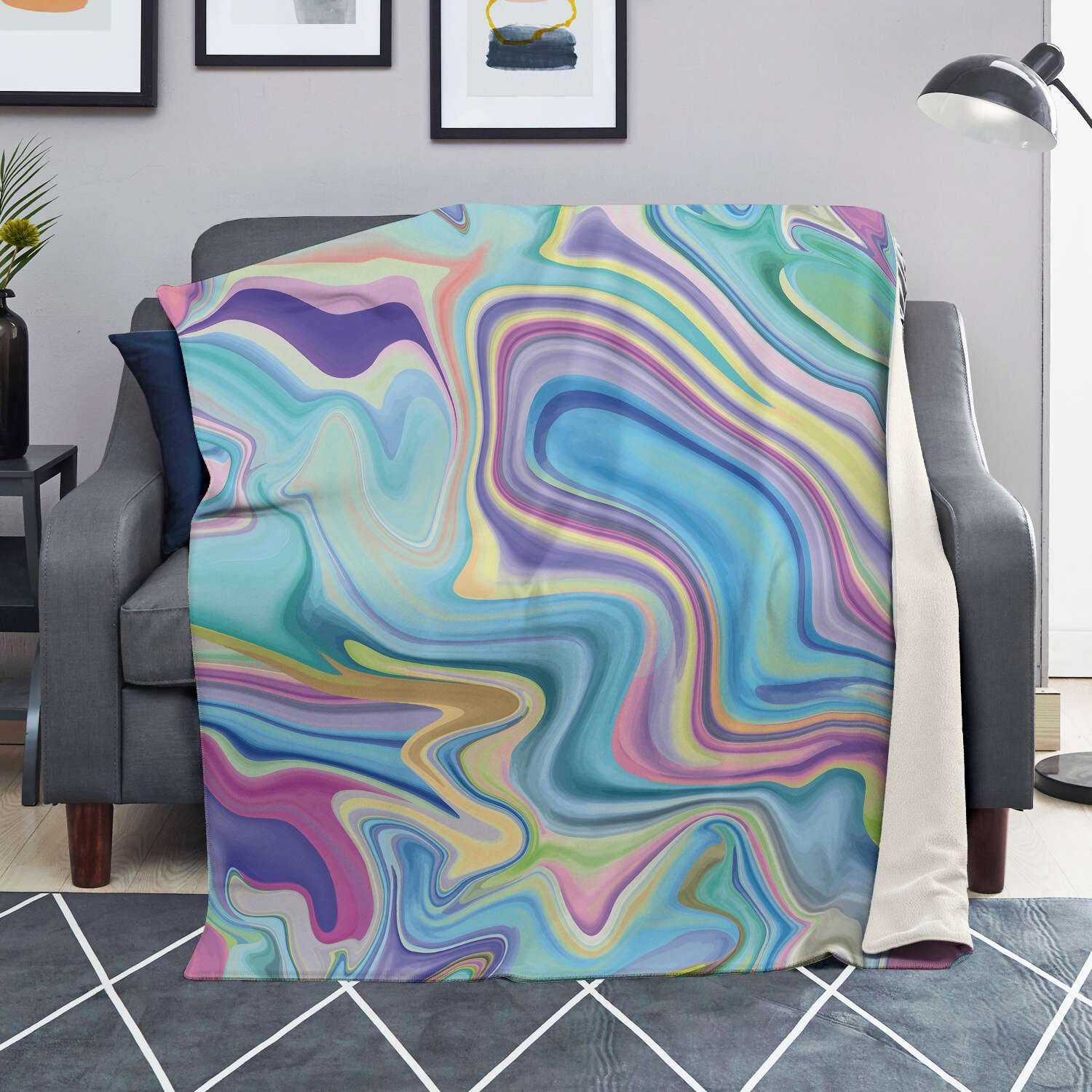 Neon Color Marble Blanket-grizzshop