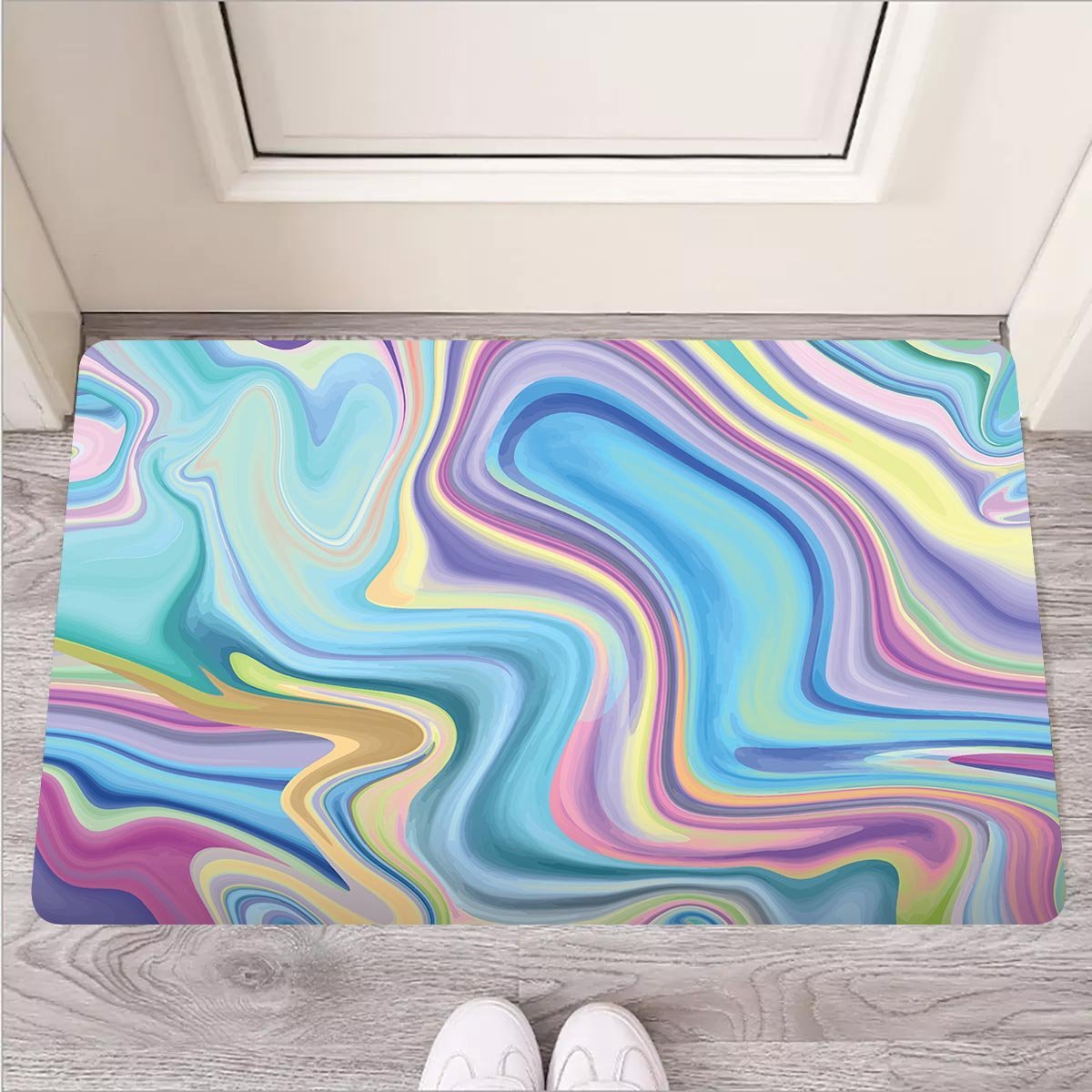 Neon Color Marble Door Mat-grizzshop