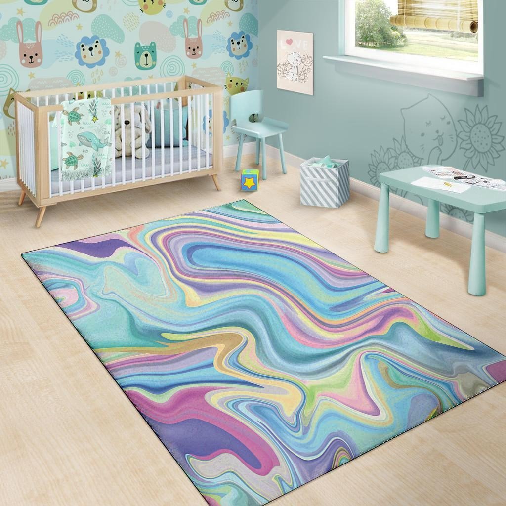 Neon Color Marble Floor Mat-grizzshop