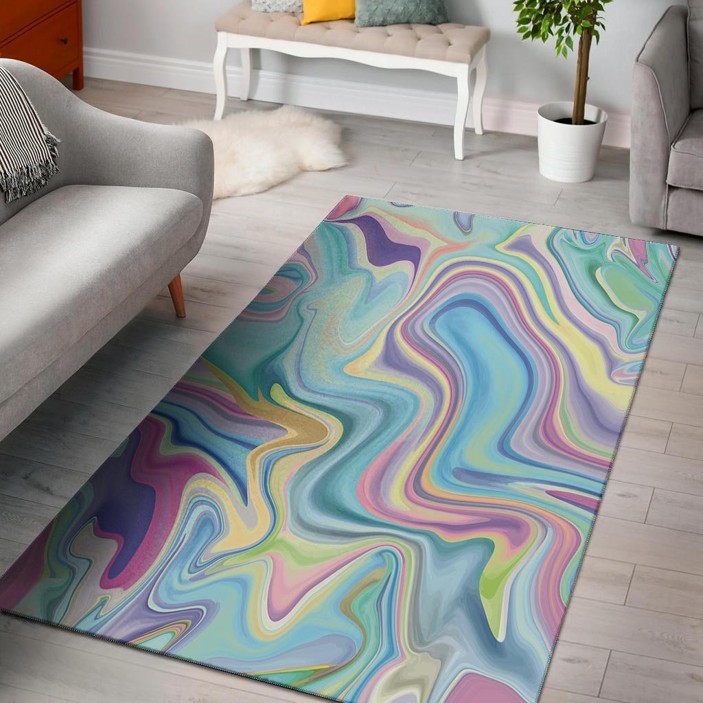 Neon Color Marble Floor Mat-grizzshop