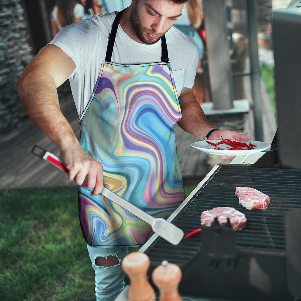 Neon Color Marble Men's Apron-grizzshop