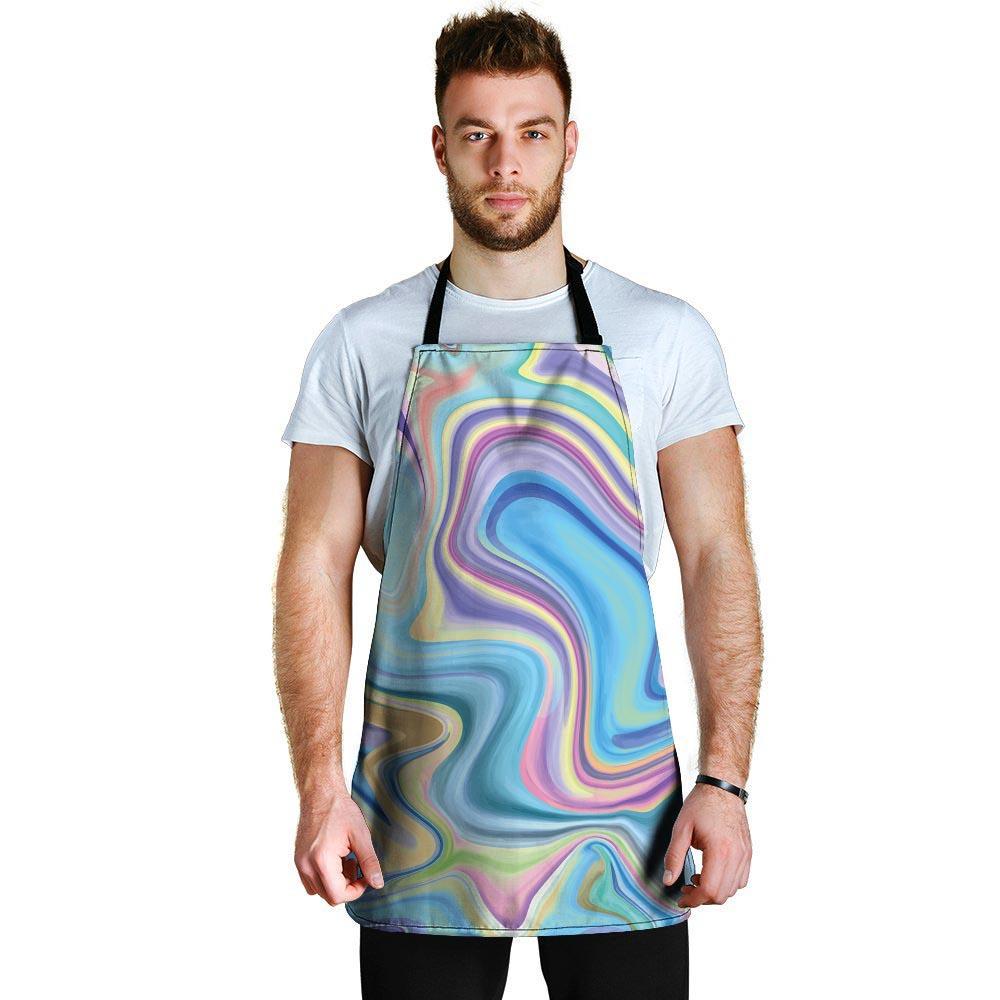 Neon Color Marble Men's Apron-grizzshop