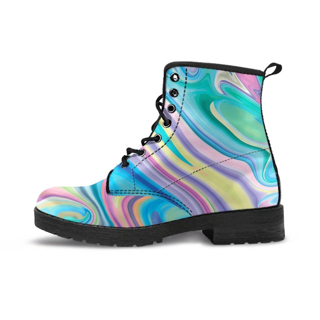 Neon Color Marble Men's Boots-grizzshop