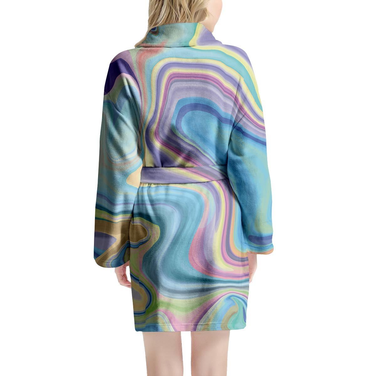Neon Color Marble Women's Robe-grizzshop