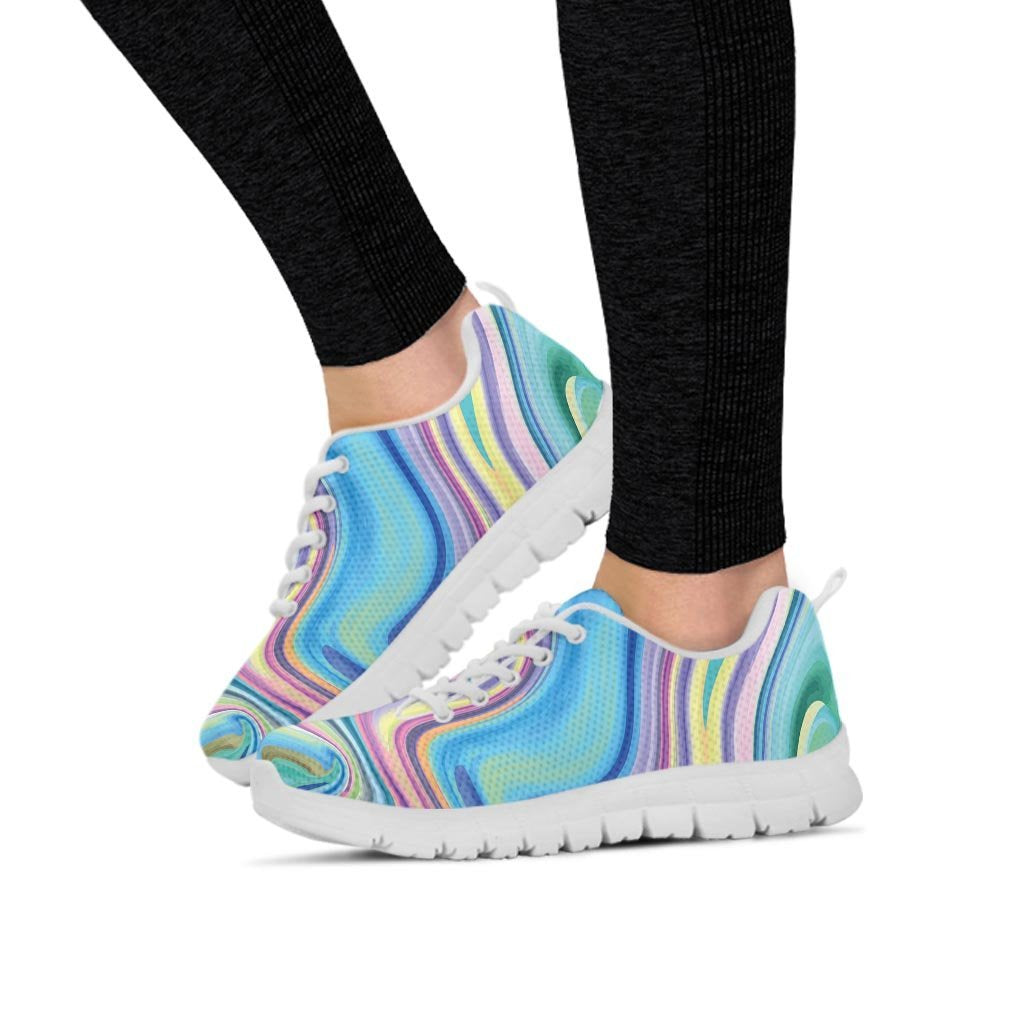 Neon Color Marble Women's Sneakers-grizzshop