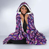 Neon Floral Tropical Hawaiian Palm Leaves Pattern Print Hooded Blanket-grizzshop