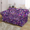 Neon Floral Tropical Hawaiian Palm Leaves Pattern Print Loveseat Cover-grizzshop