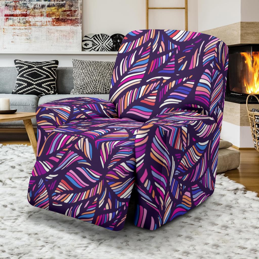 Neon Floral Tropical Hawaiian Palm Leaves Pattern Print Recliner Cover-grizzshop