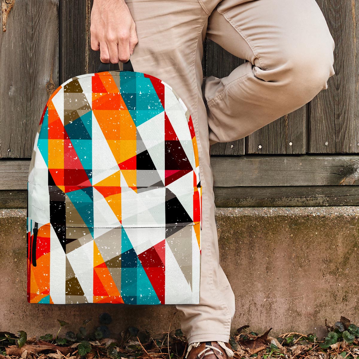 Neon Geometric Backpack-grizzshop