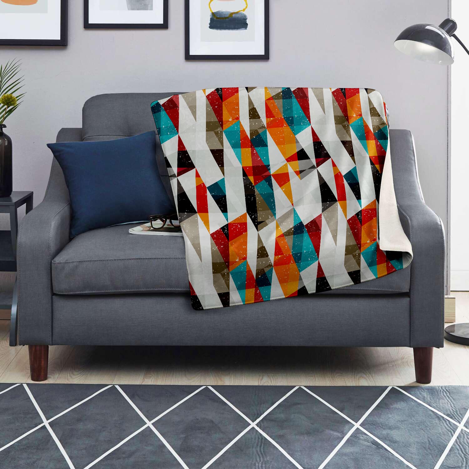 Neon Geometric Blanket-grizzshop