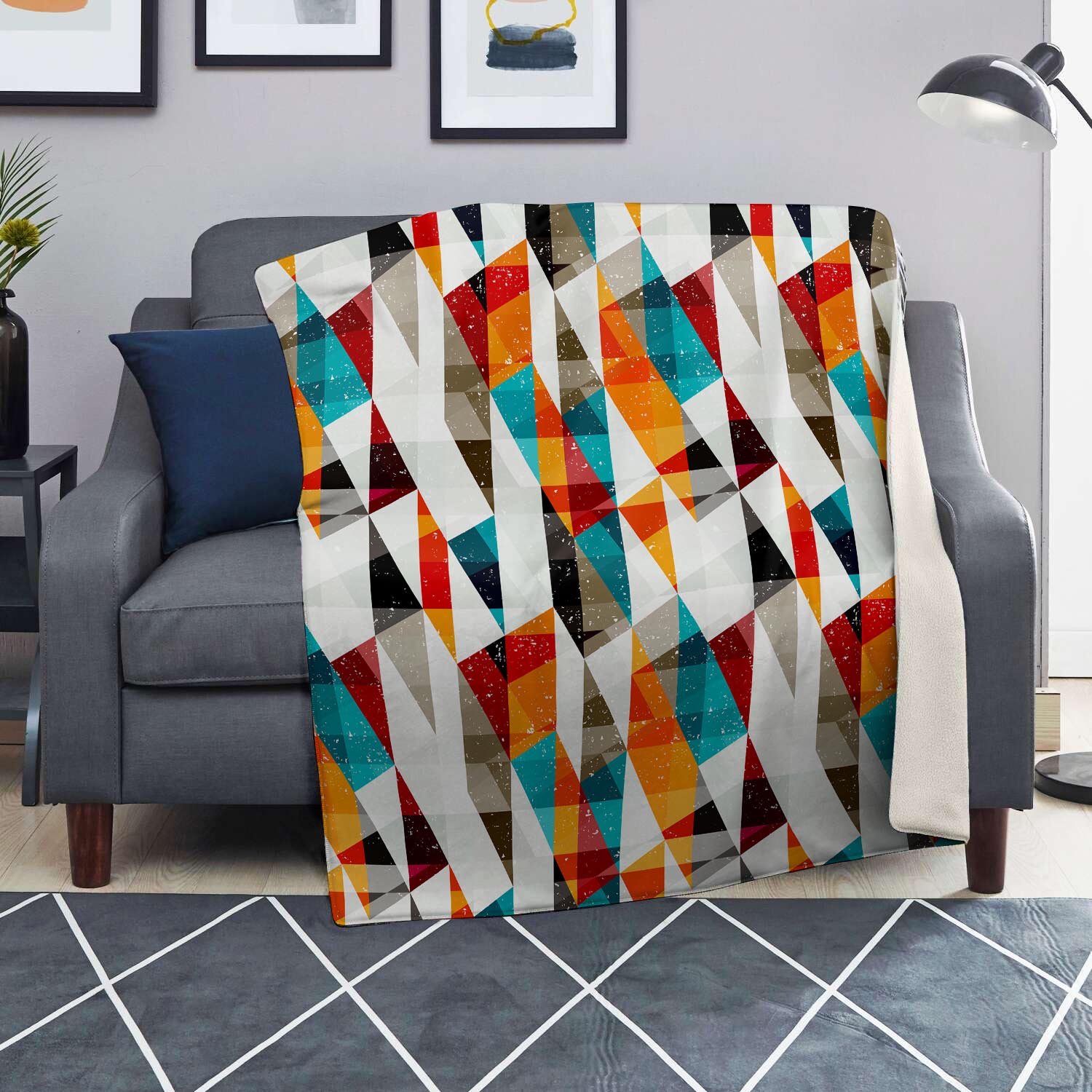 Neon Geometric Blanket-grizzshop