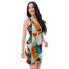 Neon Geometric Bodycon Dress-grizzshop