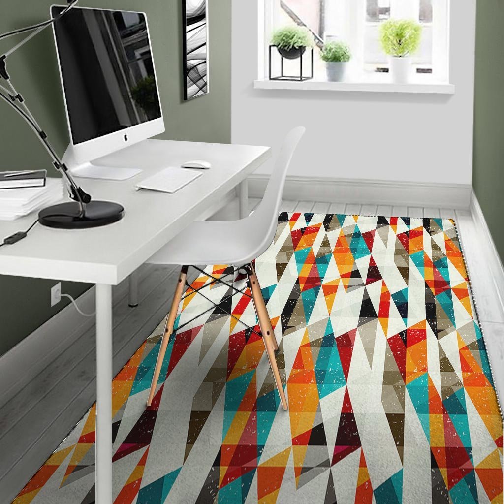 Neon Geometric Floor Mat-grizzshop