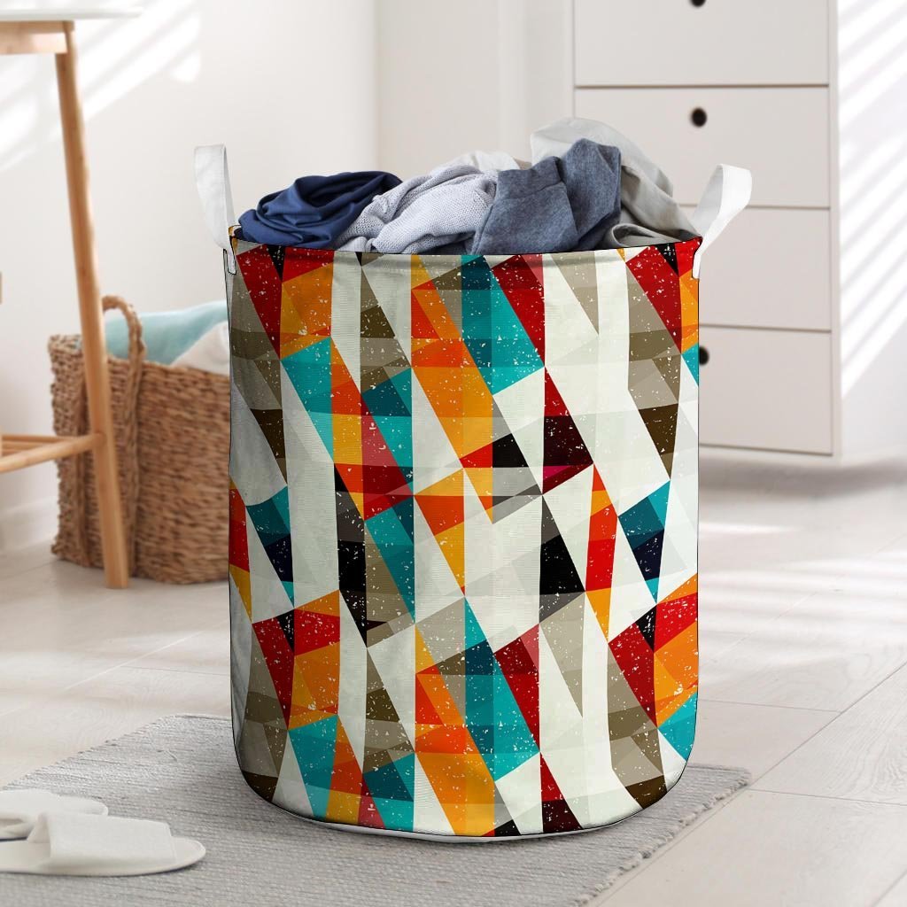 Neon Geometric Laundry Basket-grizzshop